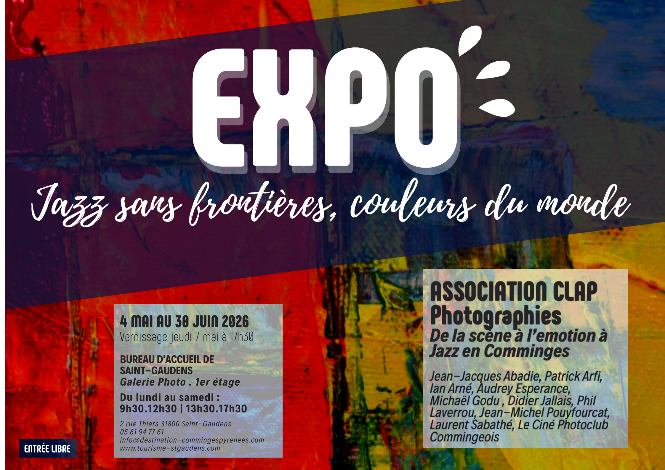 Jazz sans frontières – couleurs du monde
De la scène à l’émotion en images à Jazz en Comminges  – office de tourisme de St-Gaudens
